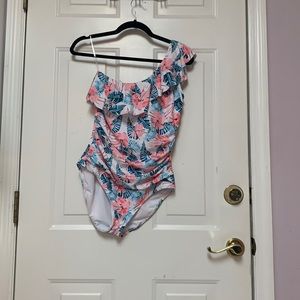 Flower print bathing suit